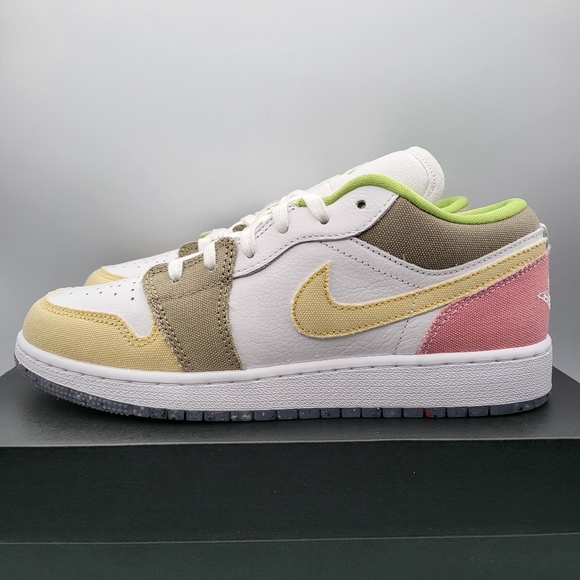 NEW Youth 5Women 6.5 Air Jordan 1 Low SE 'Pastel' - DJ0341-100